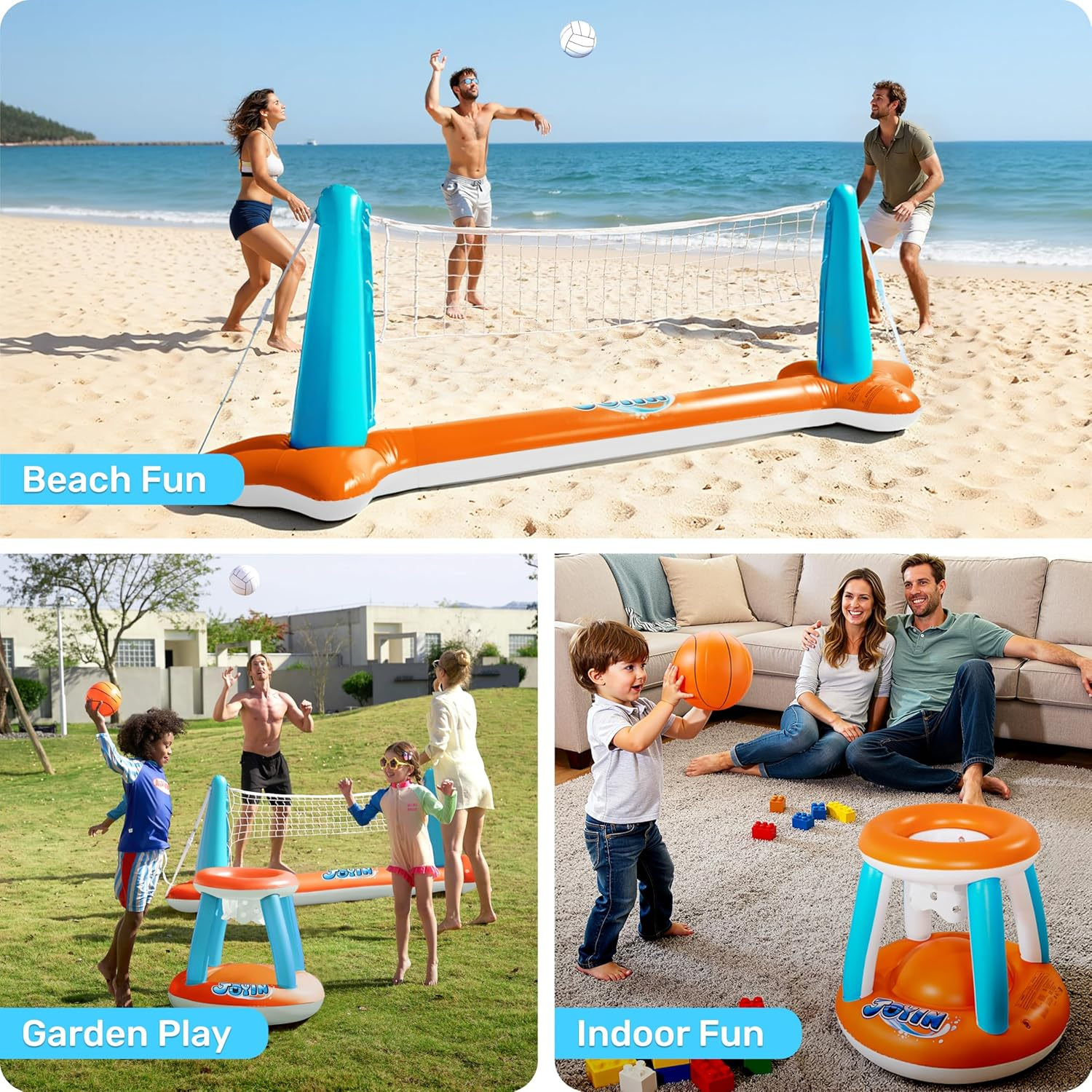 Joyfy 2-in-1 Inflatable Pool Volleyball & Basketball Set photo 5