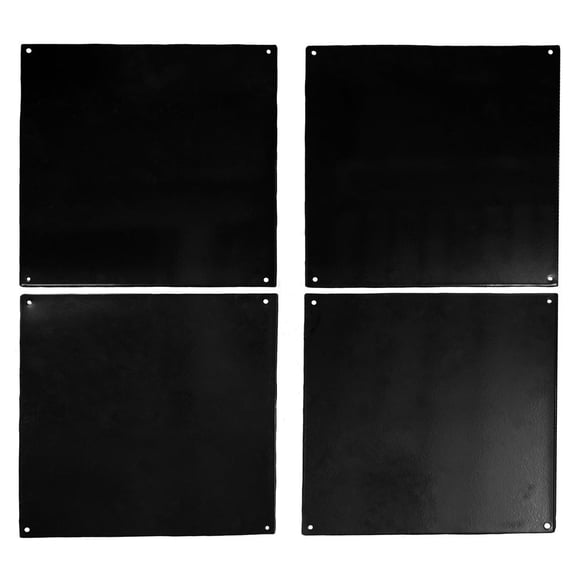 Schneiders Easy-Up 12" x 12" Metal Wall Plate Horse Chew Guards | Set of 4 | Color Black