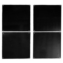 Schneiders Easy-Up 12" x 12" Metal Wall Plate Horse Chew Guards | Set of 4 | Color Black