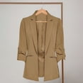 thumbnail image 6 of Women Suit Coat Turn-down Collar Long Sleeve Pockets Suit Jacket Solid Color Open Front Office Lady Business Outwear, 6 of 8