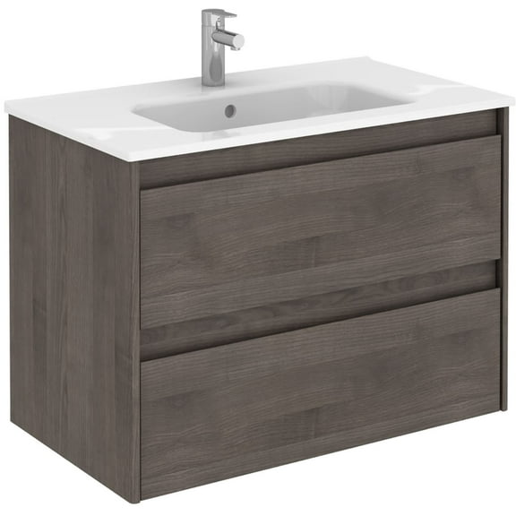 Ws Bath Collections Ambra 80 Ambra 32" Wall Mounted Single Basin Vanity Set - Wood