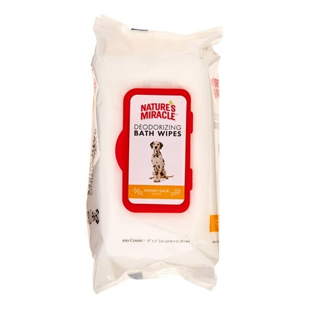 - Nature's Miracle Deodorizing Bath Wipes, Honey Sage, 100ct