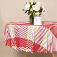 thumbnail image 6 of Snowman Christmas Party Tablecloth, Water and Grease Resistant Wipeable Rectangular Tablecloth, Red and White, 36x55 inches, 6 of 6