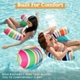 thumbnail image 5 of Joyfy 2 Packs Inflatable Pool Floats Chairs for Adults, Floating Noodle Chair with Stripes for Swimming Pool Water Chair Pool Lounger Party Floaties, 5 of 8
