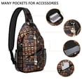 thumbnail image 2 of Durable Sling Bag for Book Lovers - Anti-Theft Crossbody Backpack with Spacious Bookshelf Design, Born to Read Print - Perfect for Hiking, Traveling & Daily Commuting, 2 of 4