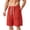 #462-Red, variant on Mens Cargo Shorts Loose Breathable Sports Knee Length Casual Shorts With Crinkled Texture For Summer Gift