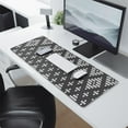 thumbnail image 2 of Long Mouse Pads for Desk,Boho Black and White Diamond Ethnic Desk Mats on Top Of Desks, Desk Mouse Pad Extra Large with 3mm Non-Slip Base and Stitched Edge for Gaming,Work,Home 31.5"x11.8", 2 of 5