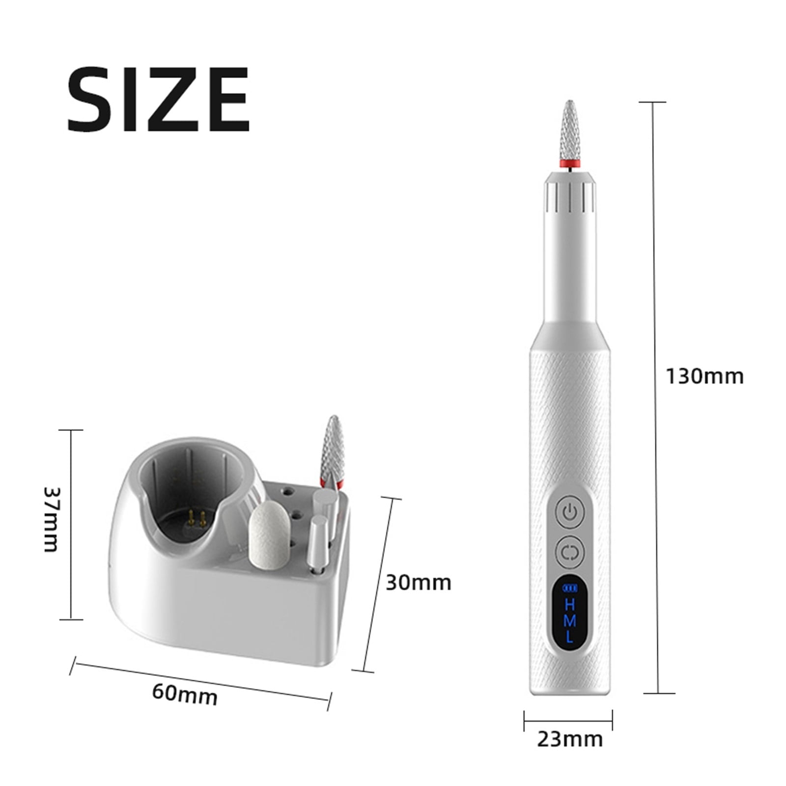 Wireless Nail Drill Machine, 18000 RPM Electric Manicure Machine, Portable Nail Lathe Milling Cutter For Manicure Pedicure Salon ,Quality Torque