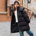 thumbnail image 4 of NAISIBABY Girls Puffer Coat, Windproof Hooded Zip Up Thicken Warm Winter Padded Quilted Outerwear Black 5T, 4 of 9