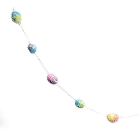 Way To Celebrate Easter Ombre Tinsel Egg Garland, 6'