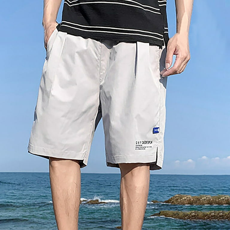 Hvyesh Swim Trunks for Men Big and Tall Elastic Wiast Beach Shorts