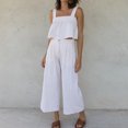 thumbnail image 1 of Algodón Sling Top Pantalones Sin mangas Señoras Loose Fit Estilo vintage Traje de vacaciones FLhrweasw Nuevo, 1 of 7