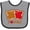 Heather and Black, variant on Inktastic I Love Pbj 2 Boys or Girls Baby Bib