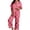 Hot Pink, variant on Pajamas for Women Set, Soft Christmas 2 Piece Pjs, Lightweight Short Sleeve Button Down Top, Breathable Holiday Print, Comfy Relaxed Fit Festive Loungewear