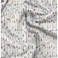 thumbnail image 1 of Soimoi Tissu Blanc Poly Georgette Flèche Tribale Imprimé 1 Yard 52 Pouces de Large, 1 of 6