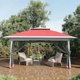 thumbnail image 2 of M optimized 12' x 12' Pop up Canopy Tent with Netting Sidewalls, Outdoor Gazebo Tent Gazebo Shade Shelter for Backyard, Garden, Deck, Lawn, 2 of 9