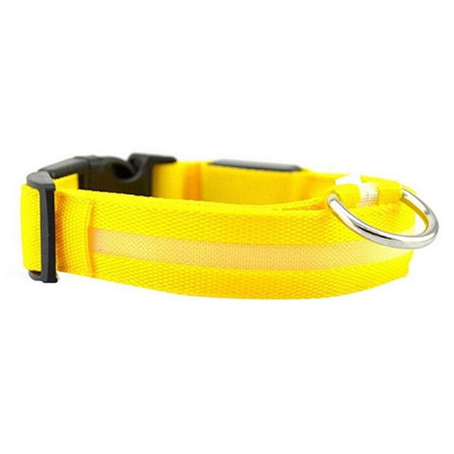 Fairnull Collier de Sécurité Lumineux pour Chiot Chien Chat avec Lumière LED Clignotante Réglable