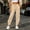 Khaki, variant on WIZUTIZ Women's Tapered Joggers Lightweight Polyester Drawstring Casual Everyday Lounge Pants Soft Bottoms