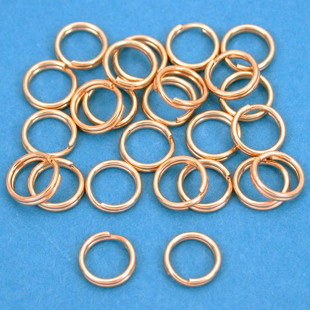 25 14K Gold Filled Split Rings Charms Connectors 6mm