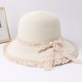 thumbnail image 1 of Sombrero de sol con lazo para mujer, gorro de paja para playa, Panamá, verano, 2019 qym unisex, 1 of 2