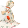 thumbnail image 6 of HomeGardon Children's Cute Bunny Ear Baby Hat with Adjustable Chin Strap Summer Floral Print Sun Hat for Toddler Girls UPF 50+ Protection Outdoor, 6 of 6