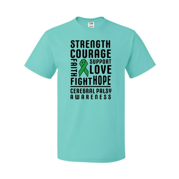 Inktastic Cerebral Palsy Awareness Strength Support and Courage T-Shirt