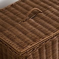 thumbnail image 5 of SOL HOME Martha Resin Wicker Laundry Basket, 1-Bin Brown Hamper, Single Piece, 5 of 6