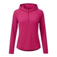 thumbnail image 7 of Women's UPF 50+ Sun Protection Hoodie Lightweight Half Zipper Long Sleeve Shirts with Pockets Outdoor Running Hiking Wear, 7 of 7