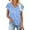 07#Blue, variant on Babysbule Womens Summer Tunics Tops Short Sleeve Casual Floral Print T-Shirts V Neck Loose Comfy Tee Fashion Cute Blouse