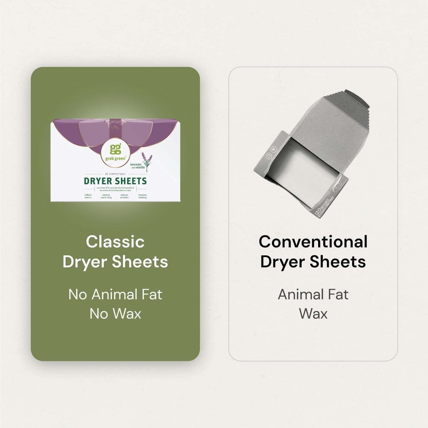 Dryer Sheets, 160 Sheets, Lavender Vanilla Scent, Plant and Mineral Based, Compostable, Softens Fabrics, Reduces Static Cling and Wrinkles