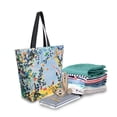 thumbnail image 2 of FORMRS Womens Canvas Tote Bag with Zipper Inner Pocket Shoulder Handbag, Colorful Leaves, 2 of 7