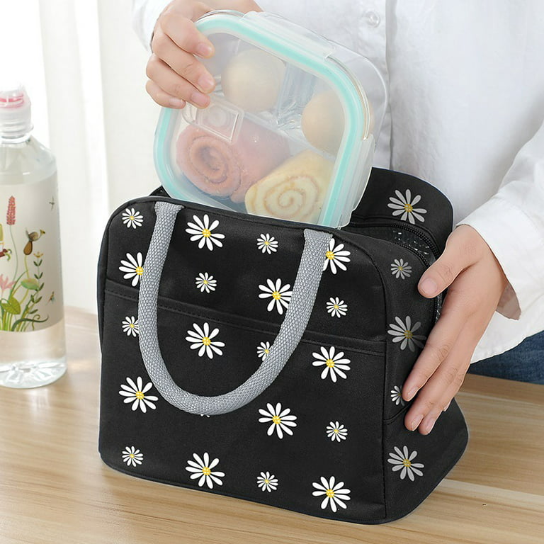  bisibuy Vintage Floral Luxury Lunch Bag Waterproof