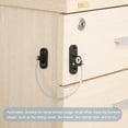 thumbnail image 5 of Uxcell Cabinet Locks Keyed 180mm Long String 55x16mm Black, 5 of 5