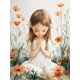 thumbnail image 1 of Qisvanset Framed Canvas Wall Art, 12x16 Inch Baby Girl Baptism Gift Kids Room Wall Decor, 1 of 5
