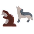 thumbnail image 1 of 2 figuras de animales de madera de simulación, juguetes de aprendizaje, juego de animales lobo marino, 1 of 9
