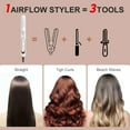 thumbnail image 5 of B-Qtech 2-in-1 Hair Straightener and Curling Iron, Ionic Ceramic Styling Tool with 360° Cooling Air, Hair flat iron (White), 5 of 7