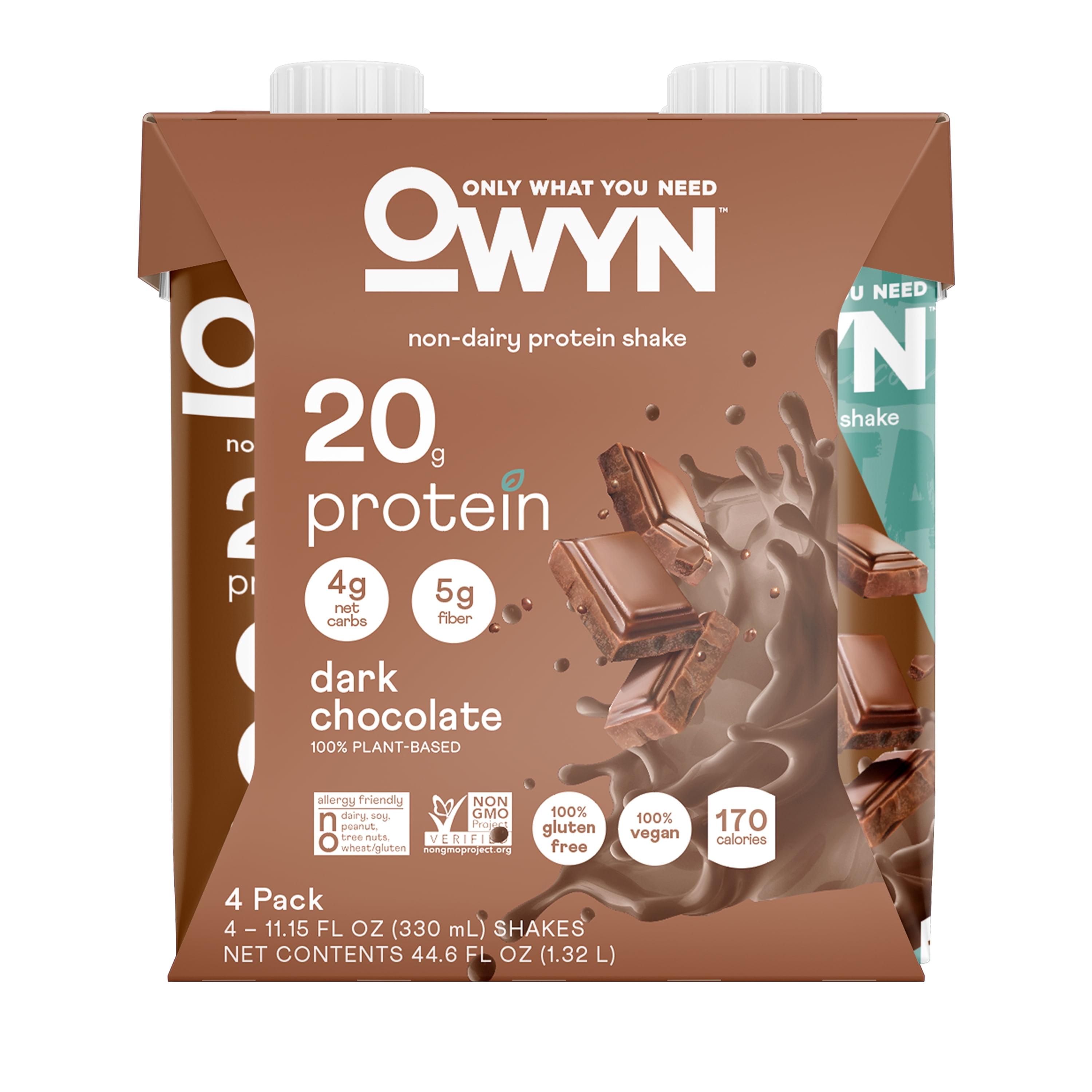 OWYN Protein Shake, Dark Chocolate, 4 Ct