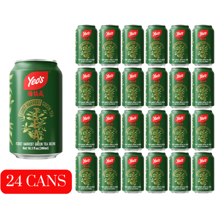Yeo's First Harvest Green Tea 10.1 fl oz can Set of 24