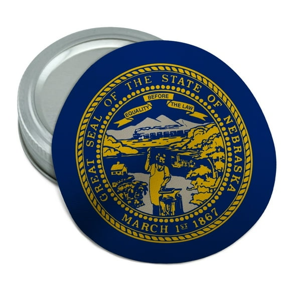 Nebraska State Flag Round Rubber Non-Slip Jar Gripper Lid Opener