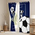 thumbnail image 3 of Feelyou Initial U Curtains Pack of 2 (42x84 Each), Football Soccer Curtains Blackout, 3 of 6