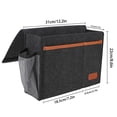 thumbnail image 7 of WantuSee Bedside Caddy, Bed Storage Organizer for Remote Controller, Books, Magzine, Laptop Holder, 12.4'' x 8.6'' inch Bedside Hanging Felt Storage Bag for Dorm Bed with 5 Pockets, Dark Gray, 7 of 7