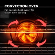 Cosmo 36 Inch 6 Cubic Foot Gas Range Convection Oven with 6 Italian Burners