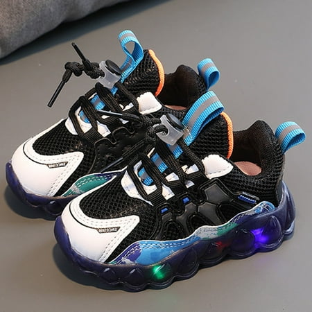 

Sunhillsgrace Fashion Light On LED Baby Shoes Casual Children Shoes Boy Sport Shoes Soft Sole Kids Sport Shoes