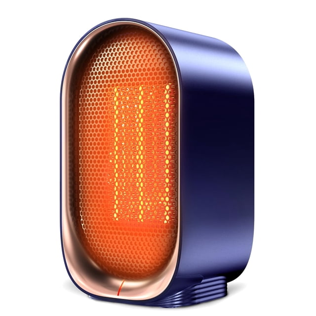 Calefactor eléctrico portátil mini de escritorio BZGG azul