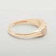 thumbnail image 6 of LBG British Made 14k Rose Gold Cubic Zirconia Womens Band Ring - 33 size options - Size 10.5, 6 of 7