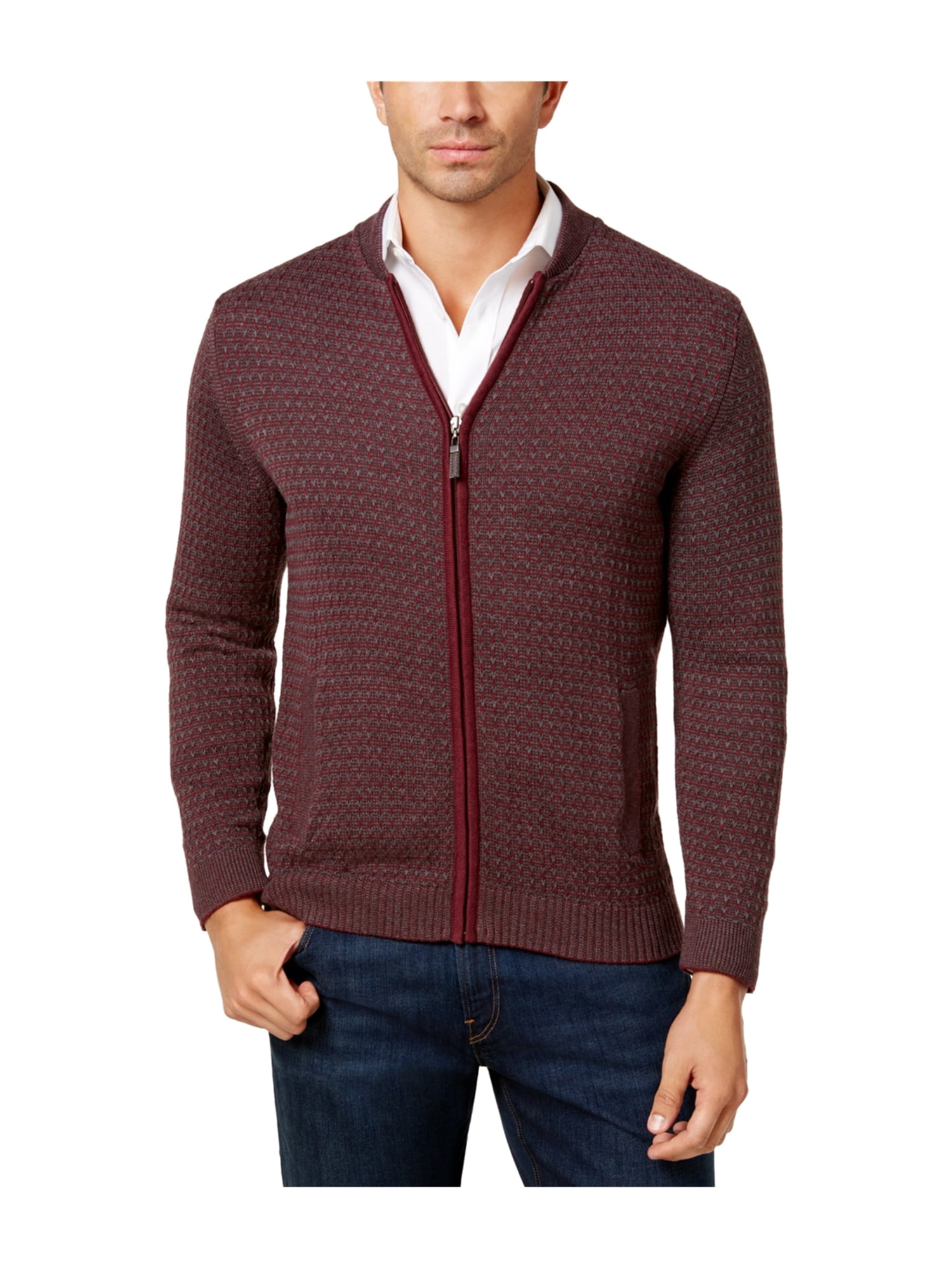 zip front sweater mens