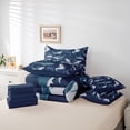 thumbnail image 6 of Feelyou Cartoon Shark Bedding Comforter Set 7pcs, Cute Ocean Sealife Queen Bedding Sets, 6 of 8