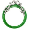 thumbnail image 2 of Small Dog Tie Out Vinyl Coated Twin Swivel Outdoor Cable Restraint Holds 10lbs (12ft), 2 of 3
