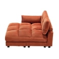 thumbnail image 4 of Sleeper Sofa Couch Bed, Oversized Chaise Lounge Chair Cozy Cloud Couch (Orange), 4 of 11