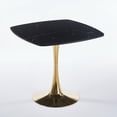 thumbnail image 5 of GVN Modern Square Dining Table 31.5 Inch Small Space Kitchen Table for 2-4 People Apartment Breakfast Nook with MDF Tabletop Tulip Pedestal, Black, 5 of 7